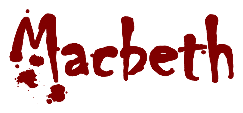 Macbeth — blood-stained title lettering